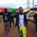 Popular Action Party members on the street in Yaounde