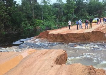 La chaussée en construction s'est effondrée sur le tronçon Douala-YABASSI
