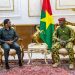 Samuel Eto'o and Captain Ibrahim TRAORE of Burkina Faso