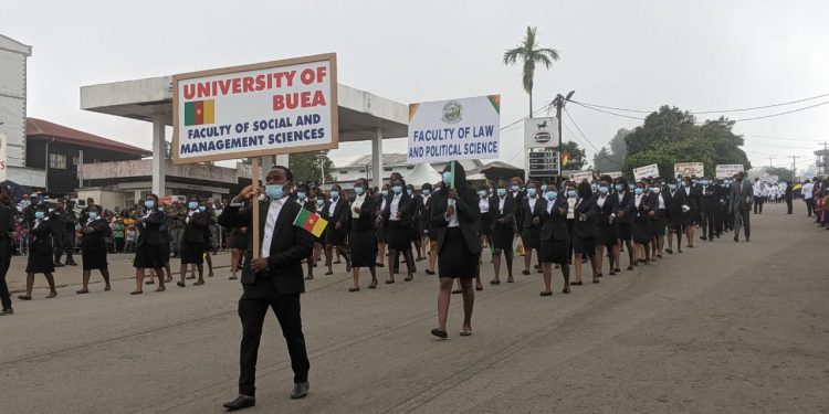 May 20th March past parade Buea, Cameroon