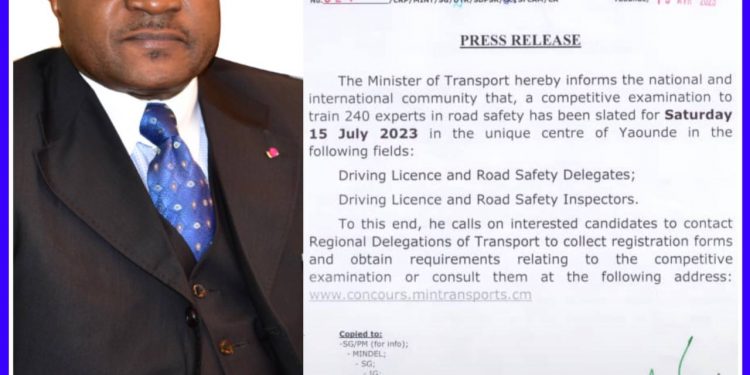 Jean Ernest Masséna Ngallè Bibéhè, Cameroon Minister of Transport