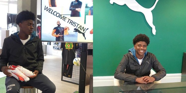 Young Cameroonian Footballer Tristan Achu Signs First Business Contract With Puma