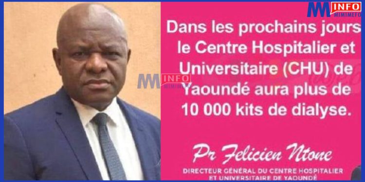 Felicien Ntone announces arrival of dialysis kits to Yaounde Hospital