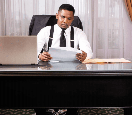 Samuel Eto'o Fils, the president of the Cameroon football Federation announces meeting