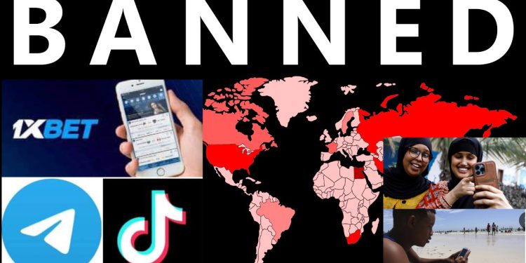 Somalia Bans Tiktok, Telegram and 1Xbet