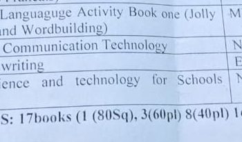 Text books Cameroon pupils