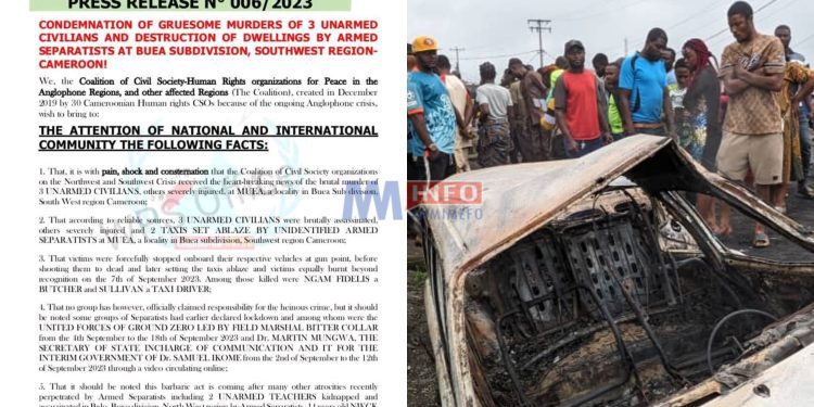 CSO condemns attacks by separatists, calls on International Community to force government intervention