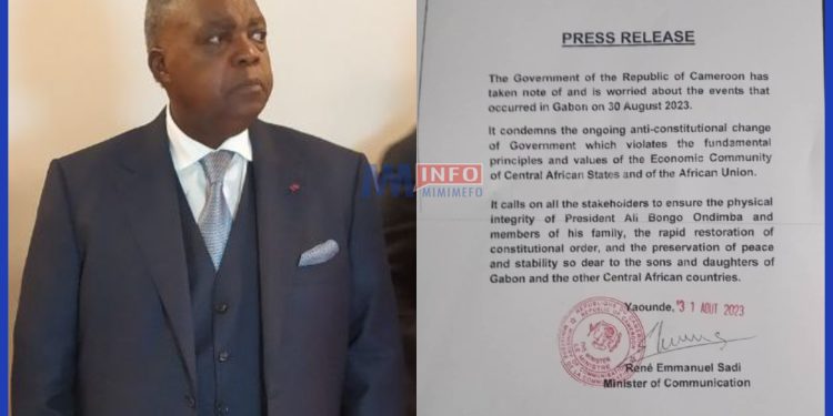 Cameroon government condemns coup in Gabon