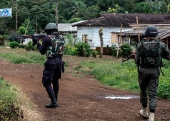 File image of Gendarmes in a local community in Cameroon