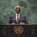 Prime Minister of Gabon, Raymond Ndong Sima address the UN general Assembly