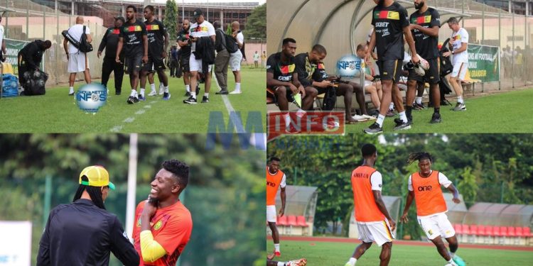 Indomitable Lions train ahead of crucial encounter with Burundi