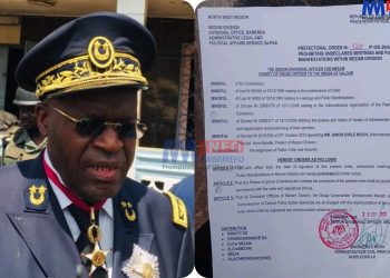 The SDO for Mezam Simon Emile Mooh has signed a prefectorial order indefinitely banning unauthorised public gatherings