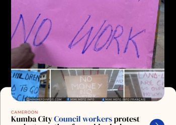 Kumba council workers protest unpaid wages