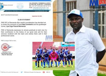 PWD Bamenda sacks head coach after losing finals of Cameroon Cup