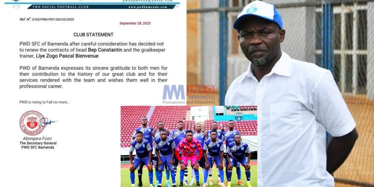 PWD Bamenda sacks head coach after losing finals of Cameroon Cup