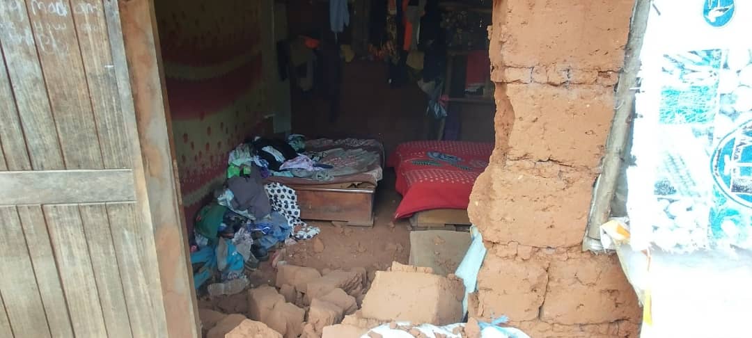 Mass destruction in Alegue, Nkwen, North West Region of Cameroon.
