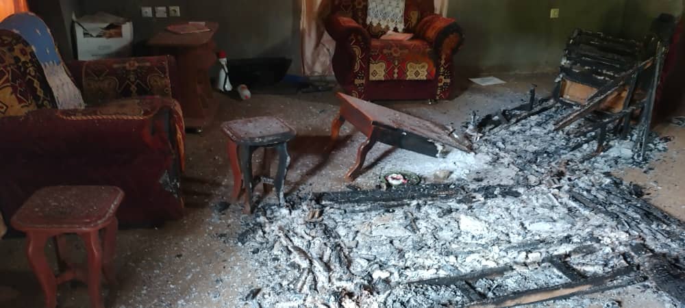 Mass destruction in Alegue, Nkwen, North West Region of Cameroon.