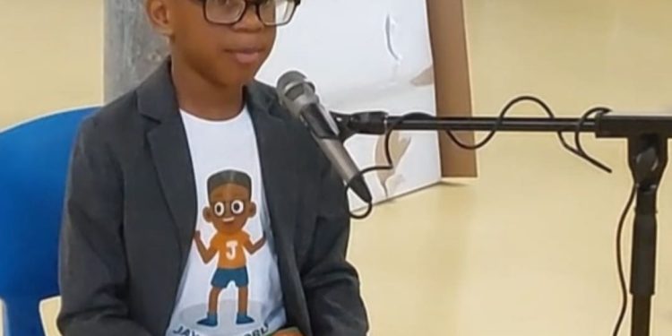 Five year old Jaycee Joyce hosts story time event