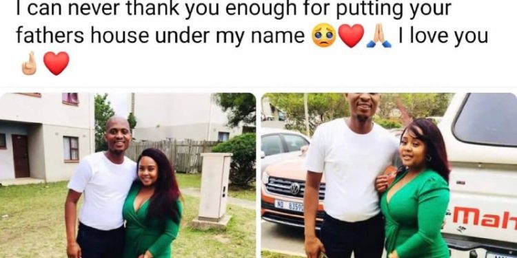Man thanks woman for ceding property to him