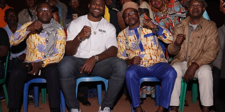 Ngannou received in Batie, Cameroon