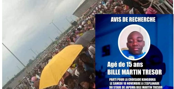 Bille Martin Tresor iis missing since a Douala crusade