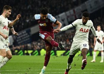 Ollie Watkins scores his goal for Villa