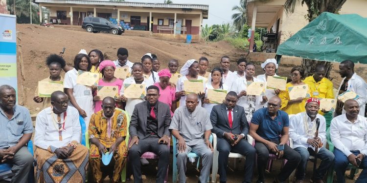 A cross-section of dignitaries and award recipients