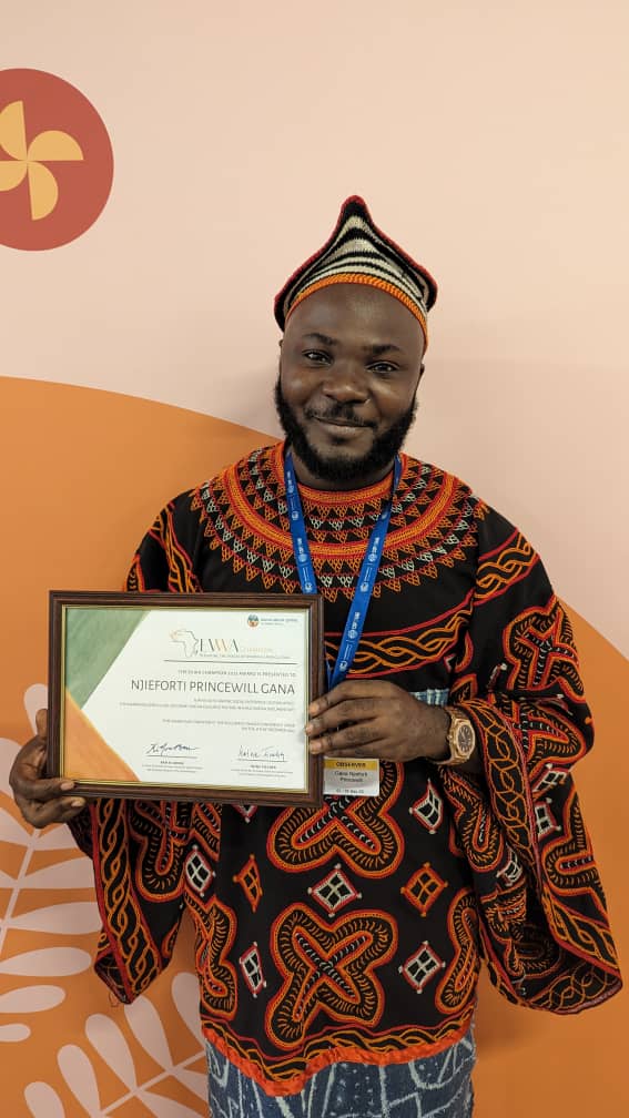 Njieforti Princewill Gana, an alumnus of GBHS Bali, has clinched the coveted EVWA Changemaker award presented by the Ban Ki-moon Centre for Global Citizens at the COP28 in Dubai,