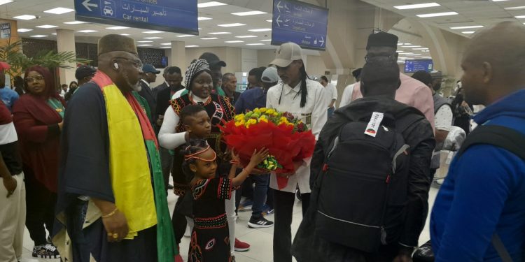 Rigobert Song and Indomitable Lions players received in Jeddah, Saudi Arabia