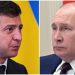 Ukrainian President Volodymyr Zelensky and Vladimir Putin