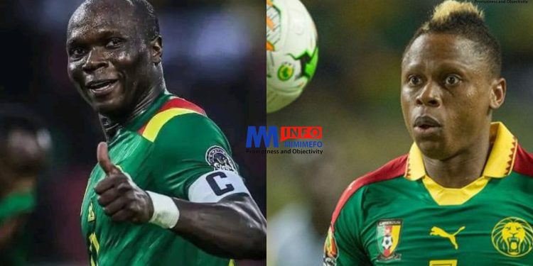 Cameroon forward Clinton Njie and Team Captain, Vincent Aboubakar