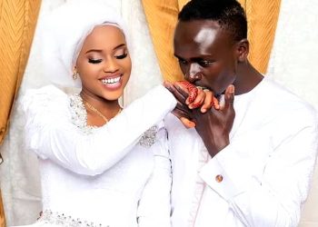Sadio Mane and his wife