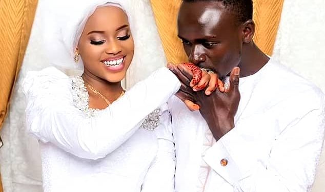 Sadio Mane and his wife