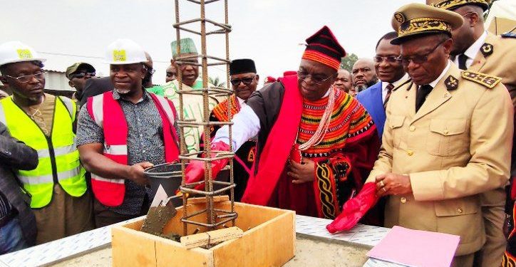 Louis Paul Motaze lays foundation stone in Bamenda