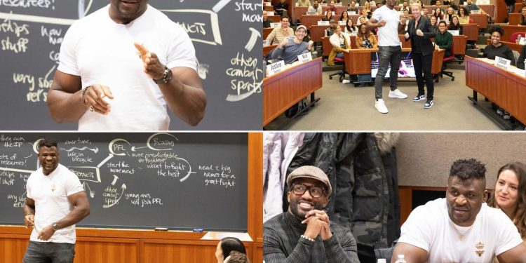 Ngannou in Havard Buisness School