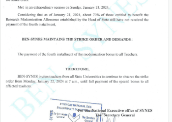 BEN-SYNES protests in Cameroon