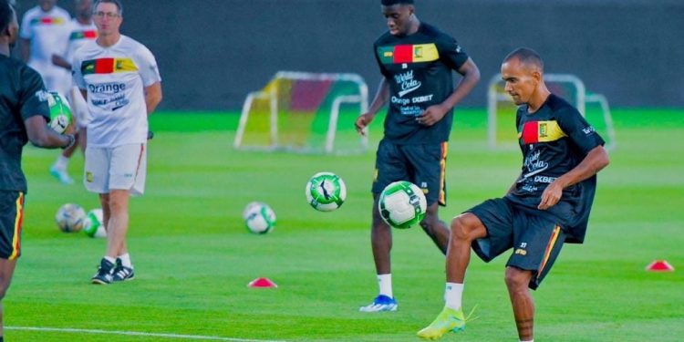 The Indomitable Lions of Cameroon train in Jeddah ahead of the 2023 AFCON