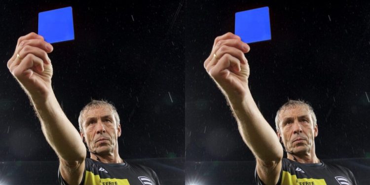 Blue cards introduced in football