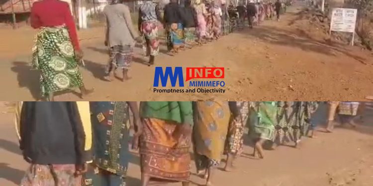 Nkambe women protesting