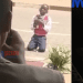 A child on his knees to call for peace in Cameroon