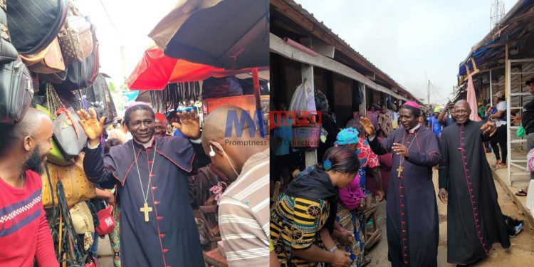 Archbishop of Bamenda visits victims of Bamenda main market fire