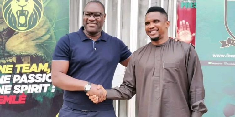 Patrick Mboma and Samuel Eto'o