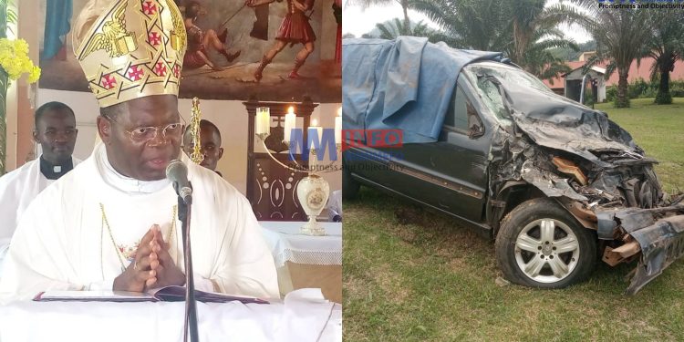 Bishop Philippe Alain Mbarga and three others survive accident