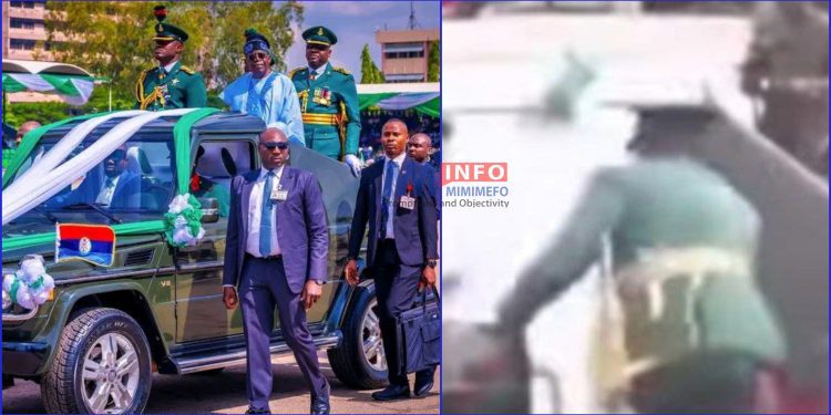 Nigerian President Tinubu stumbles on Democracy day