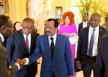 President Biya and his collaborators today