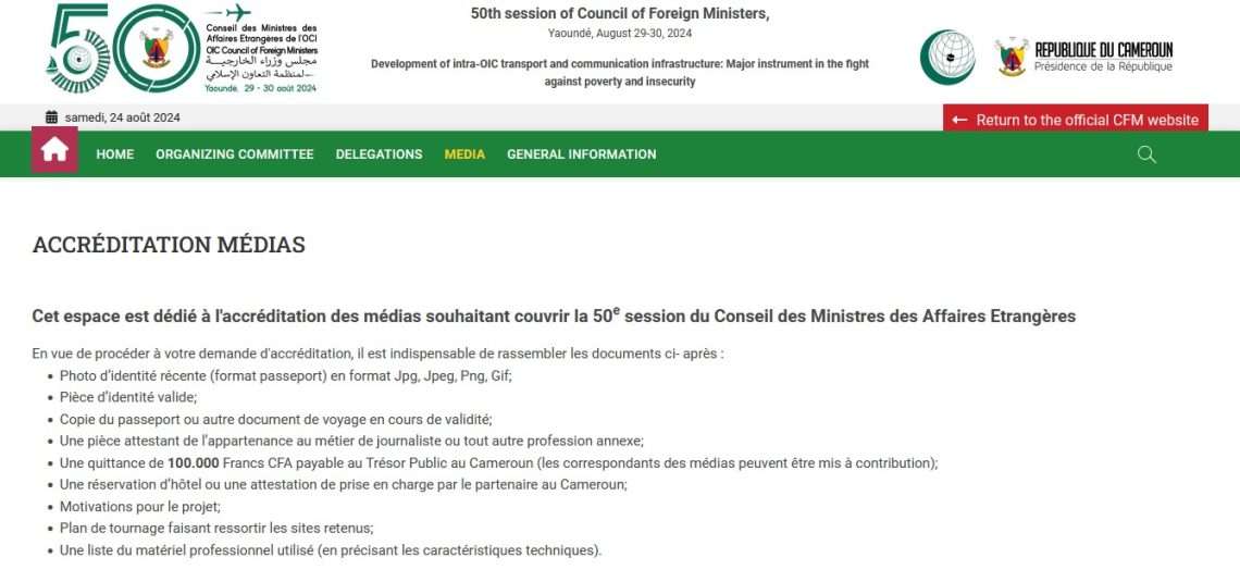 Le gouvernement du Cameroun veut racketter la presse internationale
