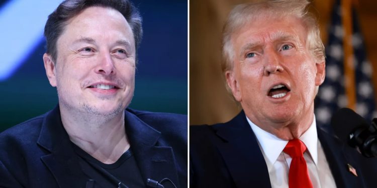 Donald Trump and Elon Musk on X