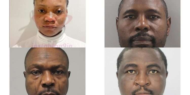 Four Nigerians jailed in UK