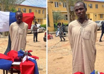 Nigerian tailor arrested for sewing Russian flag