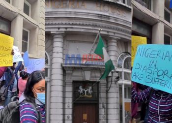 Nigerians storm High Commission in London